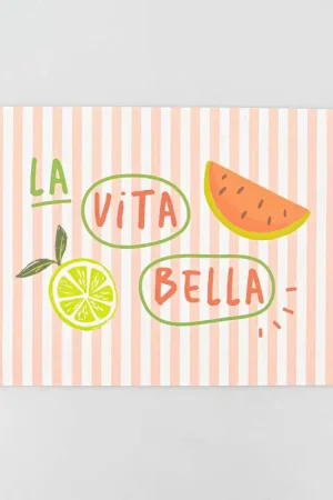 Set de table 'La Vita Bella' blanc et rose Livraison Express